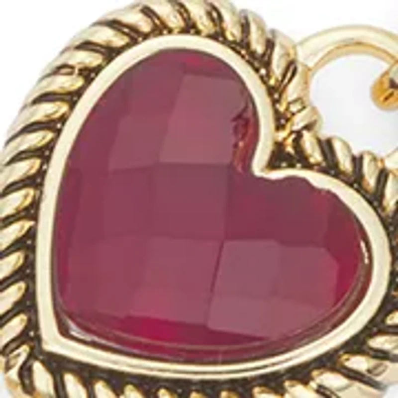 Red Heart Gold-Tone Flex Bracelet