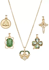 Multi St. Patrick’s Charm Necklace Set