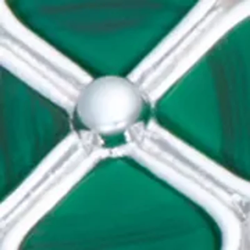 Green and Silver-Tone Clover Flex Bracelet