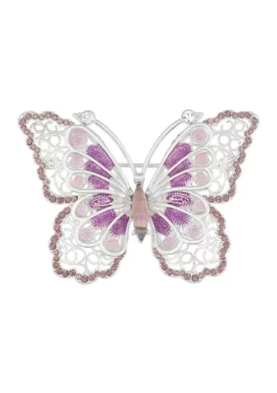 Crystal Butterfly Pin