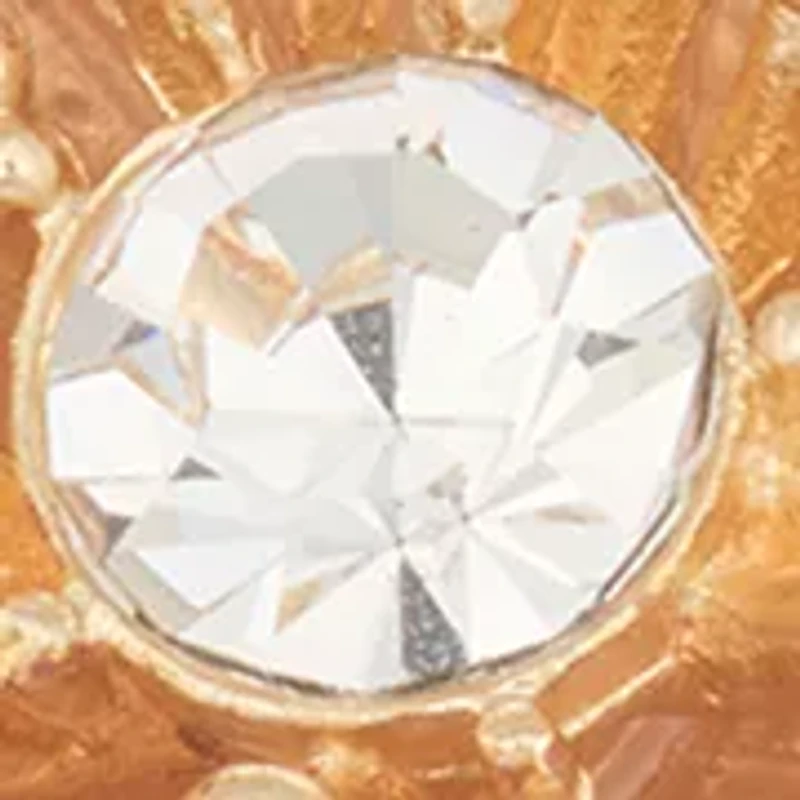 Crystal Stone Flower Pin 