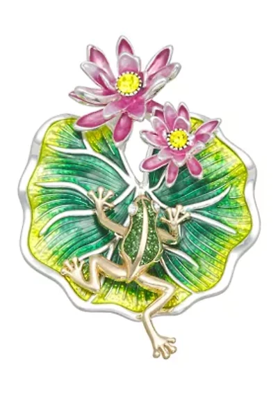 Frog Flower Pin 