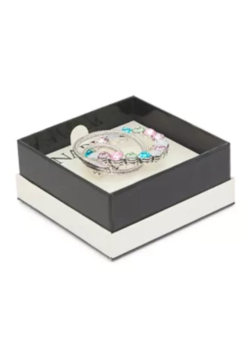 Overlapping Crystal Circle Pin 