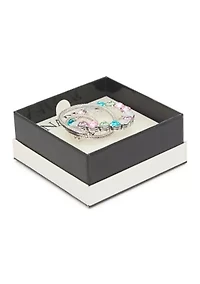 Overlapping Crystal Circle Pin 