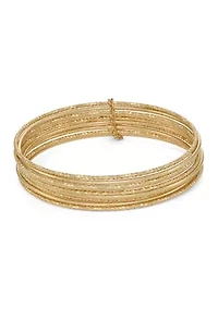  Golden Orbit Bangle Bracelet Set