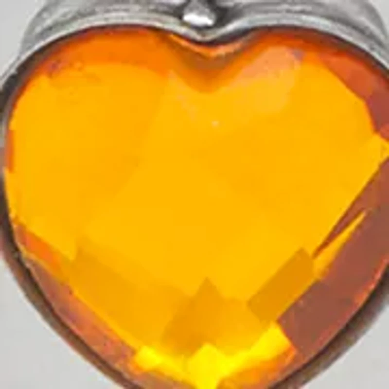 Heart Cut Out Silver Tone Stretch Bracelet