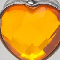 Heart Cut Out Silver Tone Stretch Bracelet