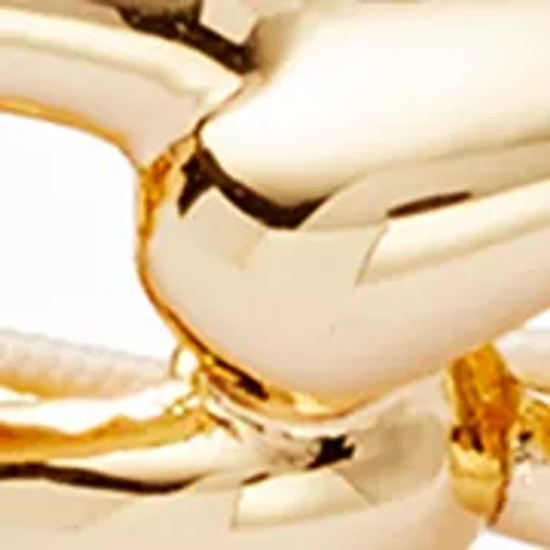 Linked Gold Tone Stretch Bracelet 