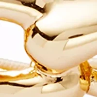 Linked Gold Tone Stretch Bracelet 