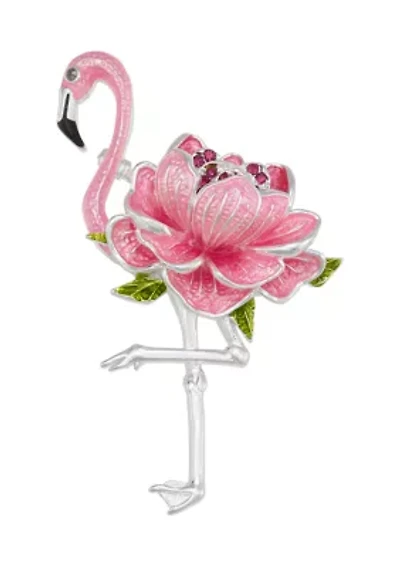 Flower Flamingo Pin