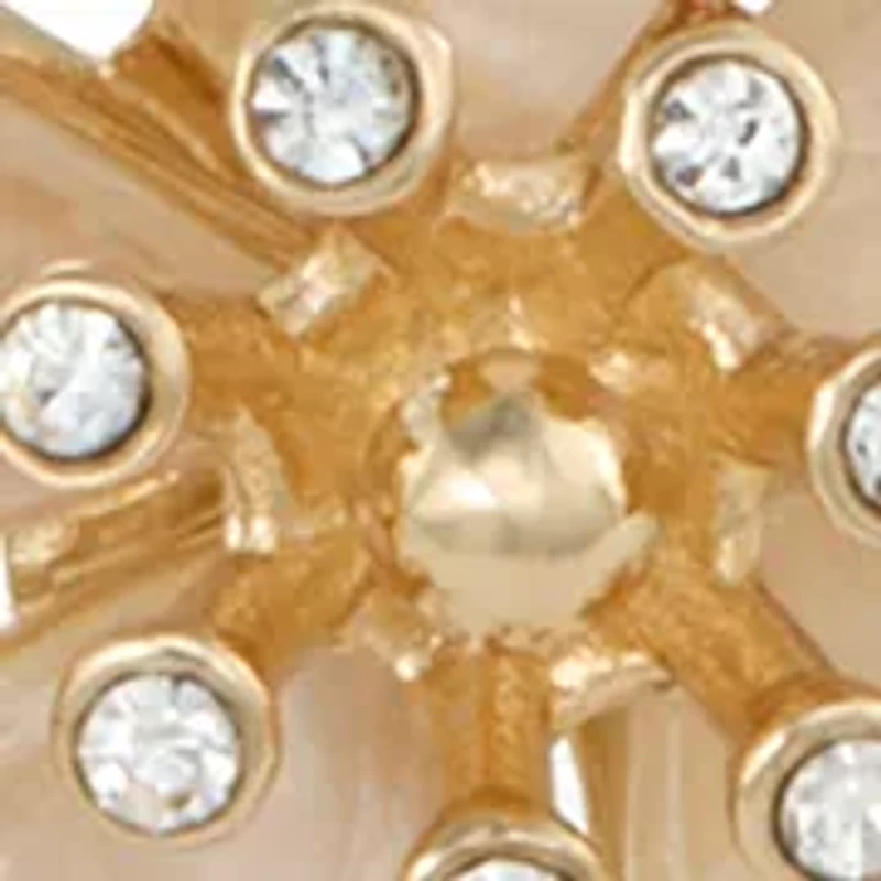 Crystal Flower Bangle Bracelet