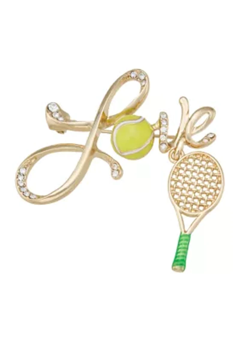Love Tennis Pin