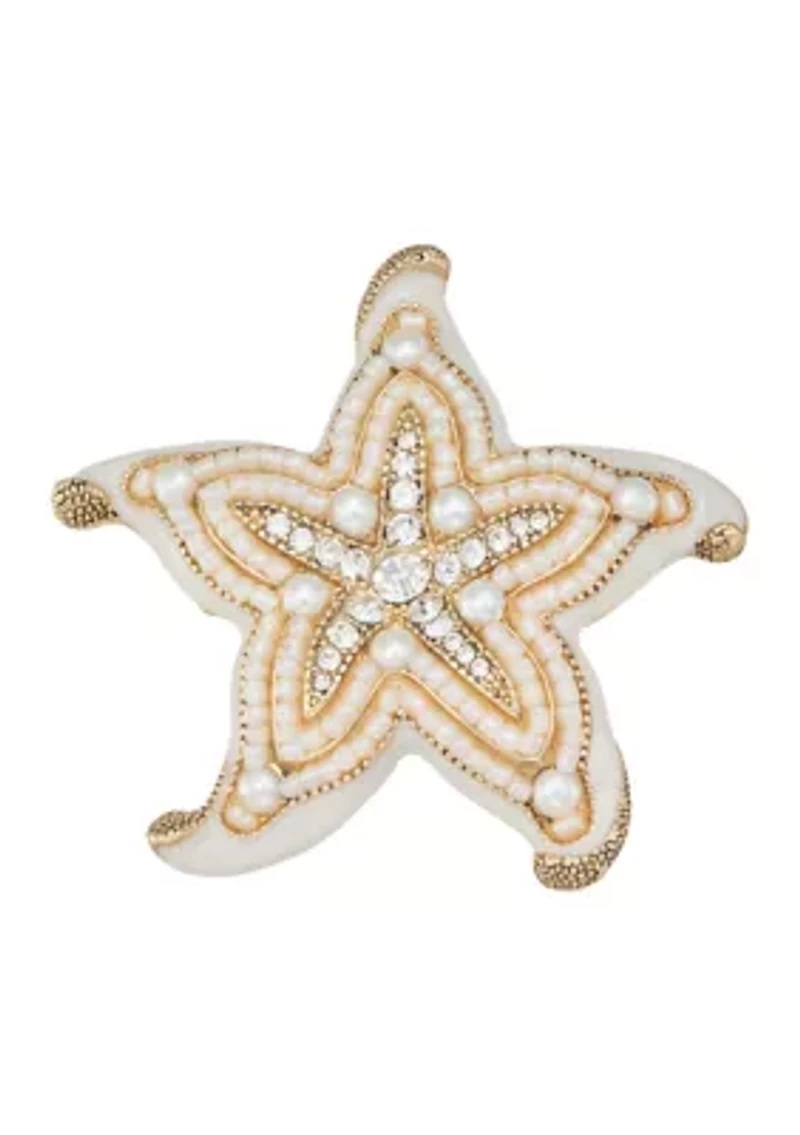 Starfish Pearl Pin