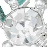 Blue Crystal Cluster Pin 