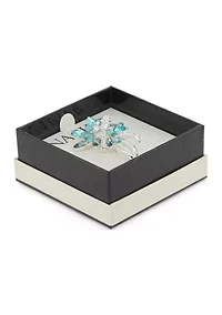 Blue Crystal Cluster Pin 