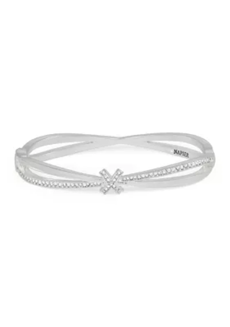 Crystal X Bangle Bracelet