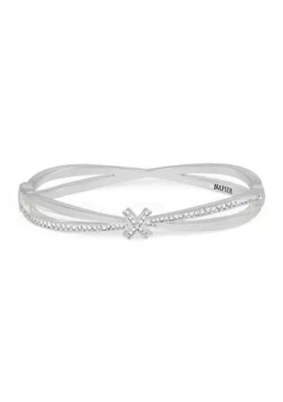 Crystal X Bangle Bracelet