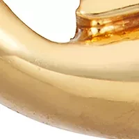 Gold Tone Small Hoop Clip Earrings