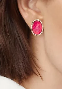 Gold Tone Sweet Drop Clip Earrings