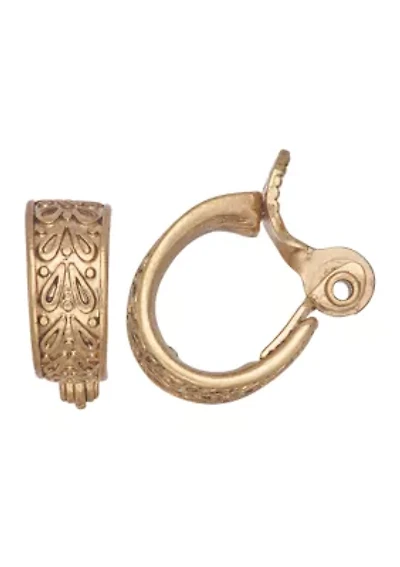 Casual Treasure Clip Hoop Earrings
