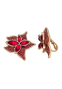  Red Poinsettia Drop Earrings