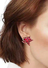  Red Poinsettia Drop Earrings