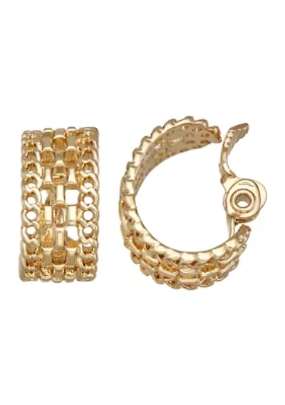 Textured Hoop Earrings