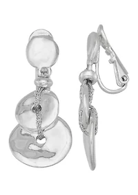  Round Disc Chain Earrings