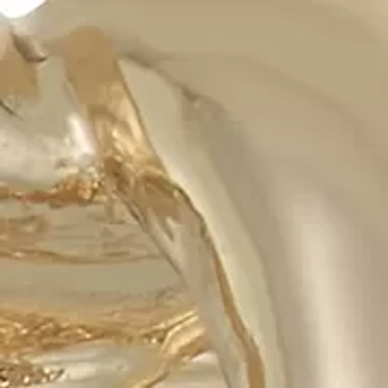 Link Gold Tone Clip Hoop Earrings