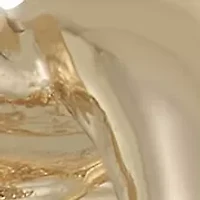 Link Gold Tone Clip Hoop Earrings