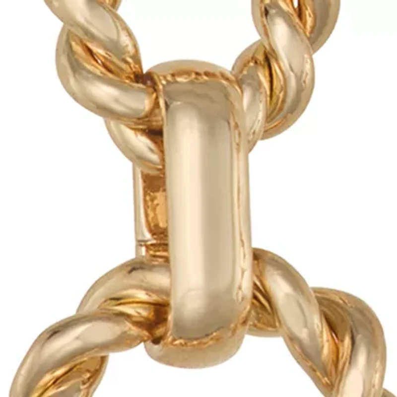 Chain Link Linear Comfort Clip Earrings