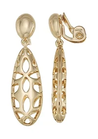 Cut Out Dot Clip Earrings 
