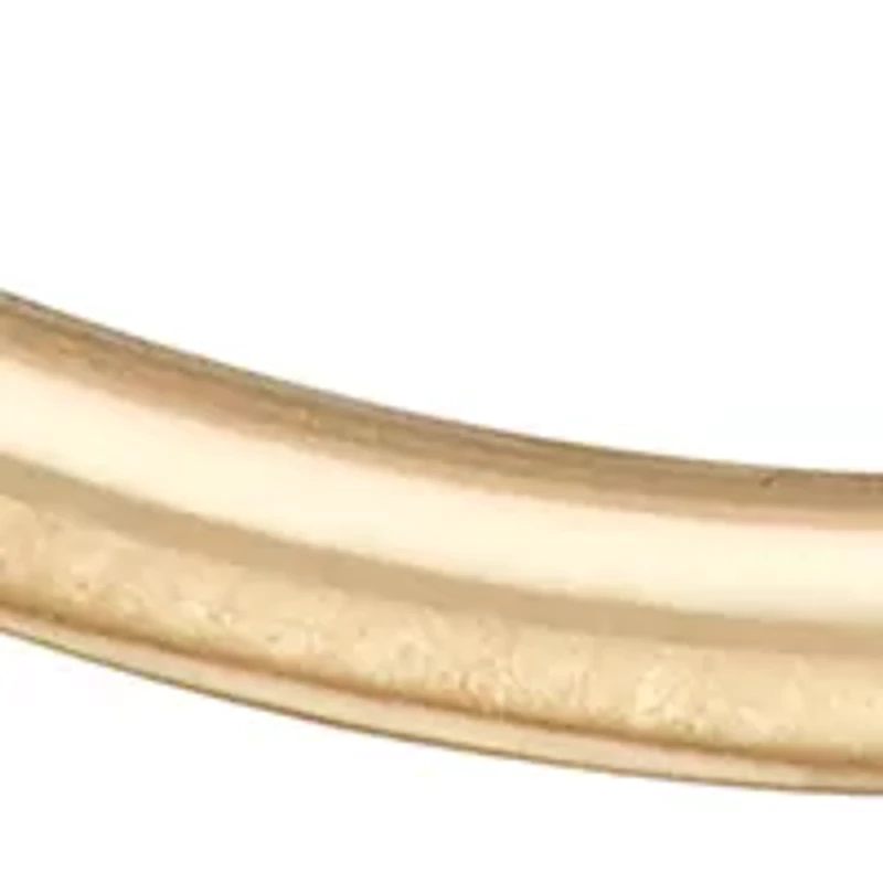 Gold Tone 27 Millimeter Thin Solid Hoop Earrings