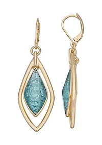 Stone Orbital Drop Earrings