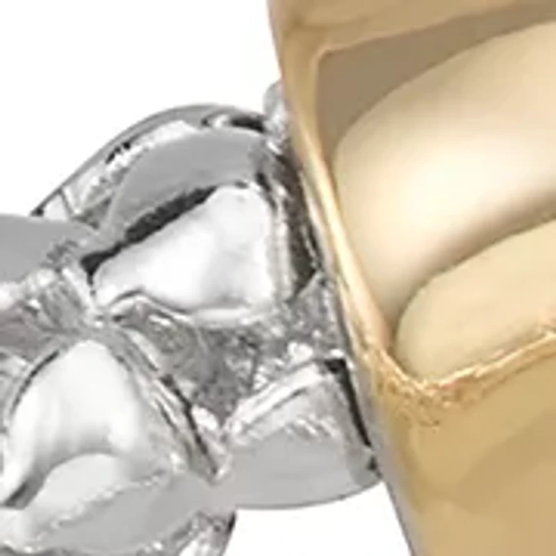 Two Tone Mixed Element Doorknocker Earrings