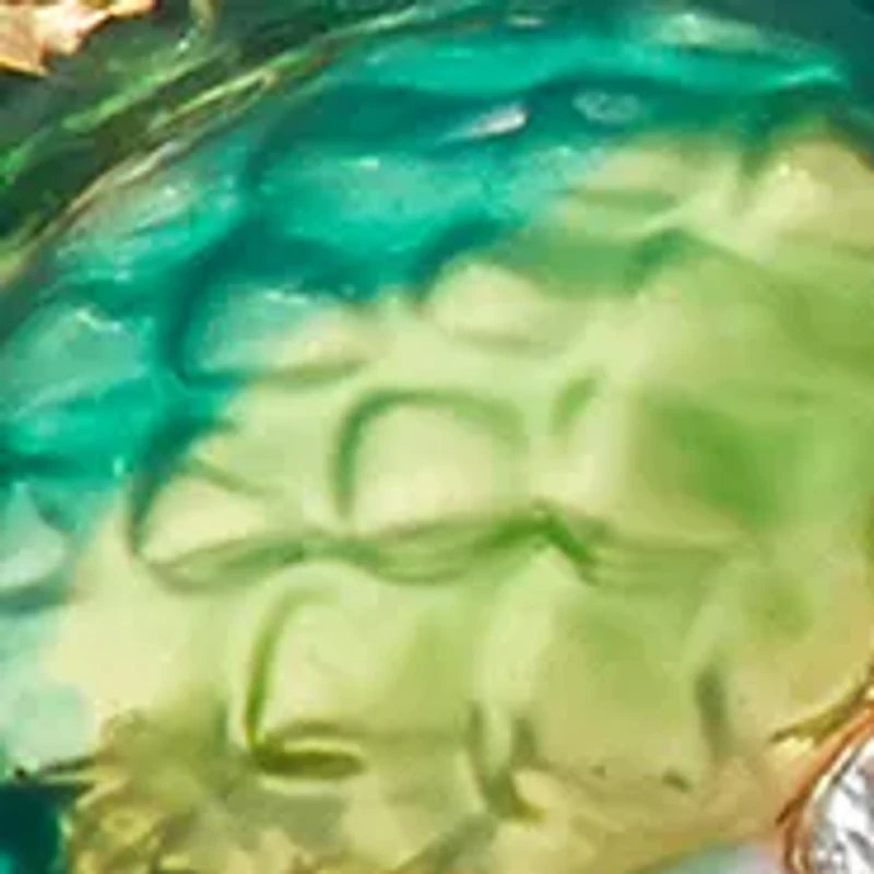 Gold Tone Green Hummingbird Drop Earrings