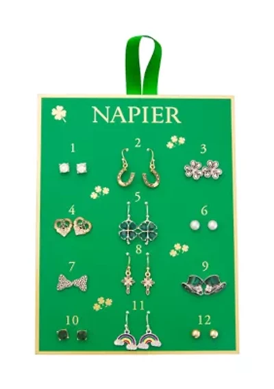 Two Tone 12 Days Of Luck Earrings Set