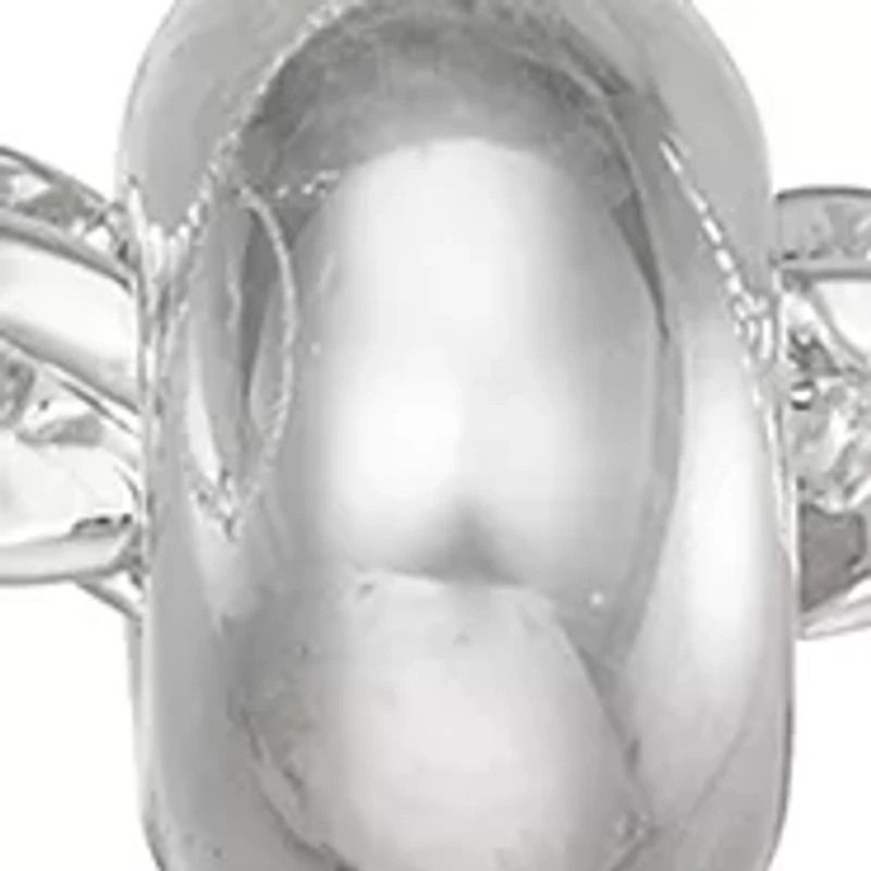Silver Tone Smooth C Hoop Earrings
