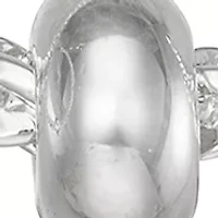 Silver Tone Smooth C Hoop Earrings