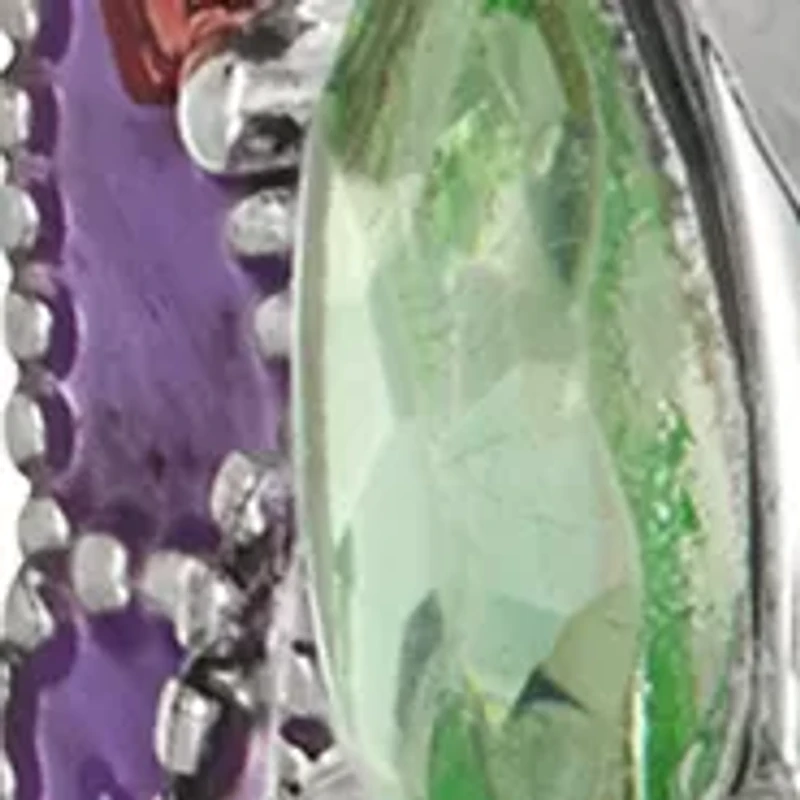 Silver Tone Multi Butterfly Flower Drop Earrings