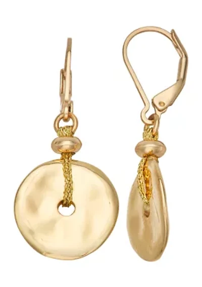 Gold Tone Glitzy Drop Earrings