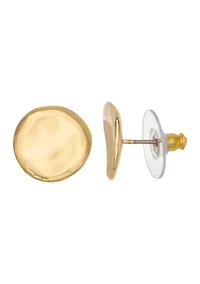 Gold Tone Glitzy Stud Earrings