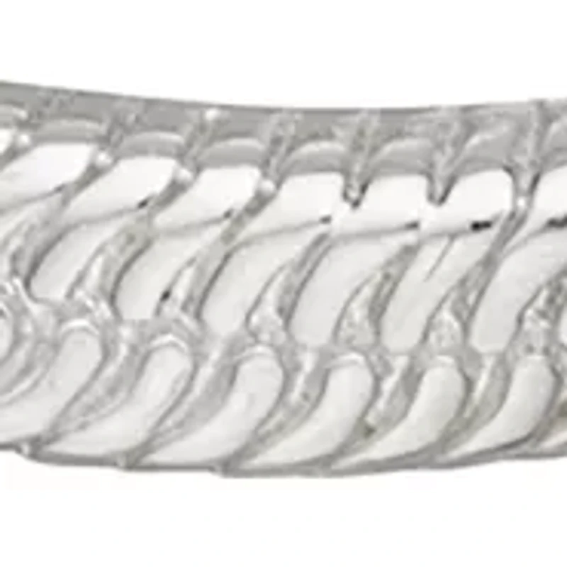 Silver Tone Twisted Orbital Earrings