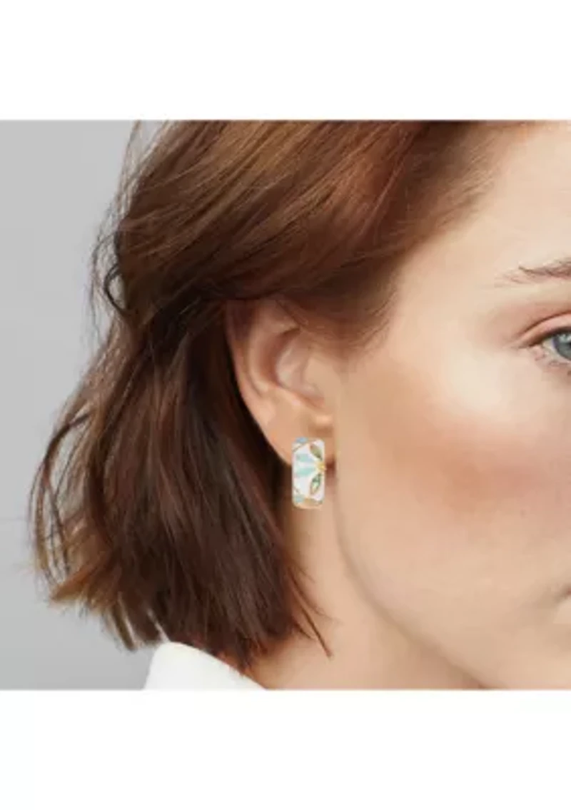 Spring Blooms 20.5 Millimeter Hoop Earrings