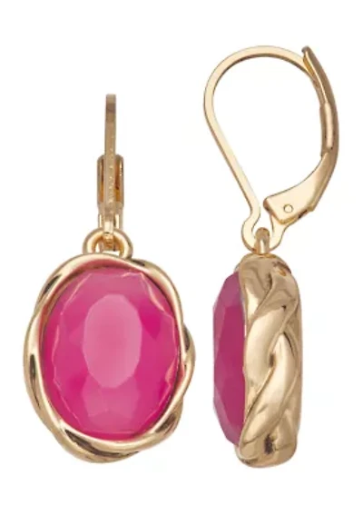 Gold Tone Berry Sweet Drop Earrings