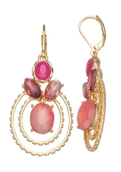 Gold Tone Berry Sweet Multi Orbital Earrings