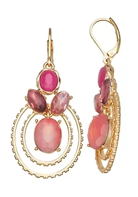 Gold Tone Berry Sweet Multi Orbital Earrings