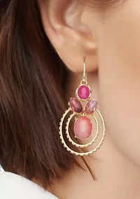 Gold Tone Berry Sweet Multi Orbital Earrings