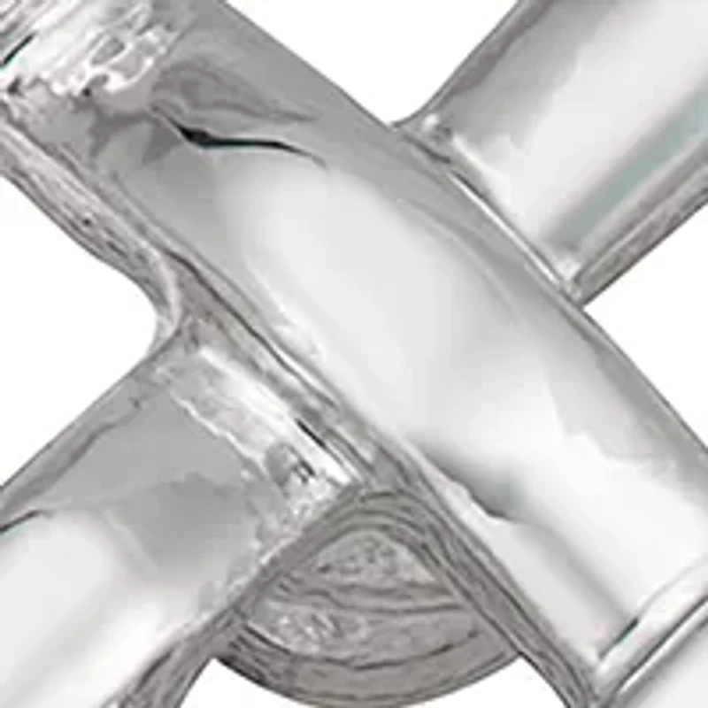 Silver Tone Heart Weave Stud Earrings