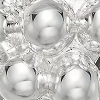 Silver Tone Caviar Stud Earrings